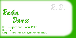 reka daru business card