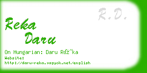 reka daru business card